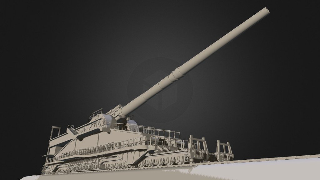 Schwerer Gustav artillery, 3D CAD Model Library