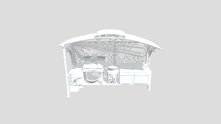 Мангальный комплекс "Кухня-9" по т.84957644402 3D Model