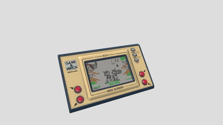 Nintendo Game and Watch - EGG low poly 3D Model