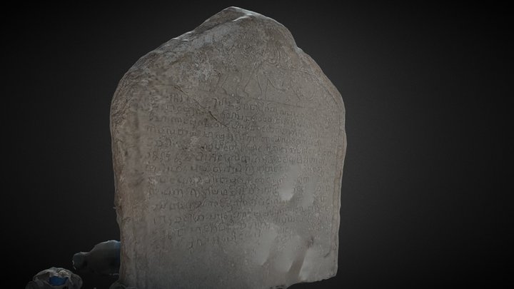 Ancient Myin-Saing Stone Book 3D Model