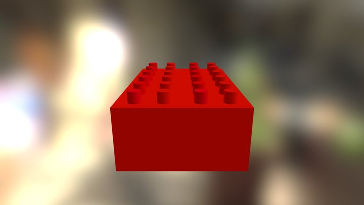 Klocek Lego 2x3 3D Model