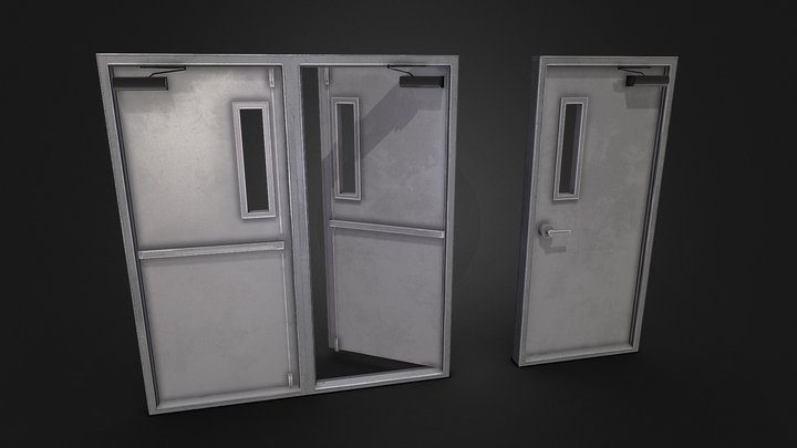Commercial Doors 3D Model