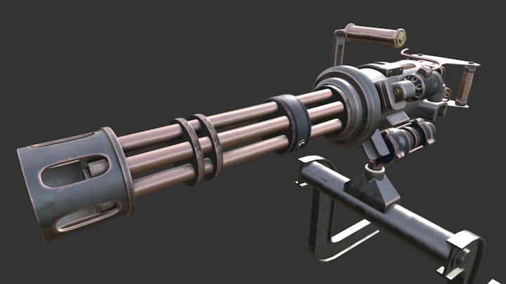 Mini-Gun - Gatling Gun 3D Model