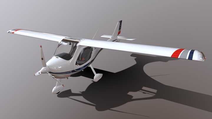 Flight Design CTSL Rigged 3D Model