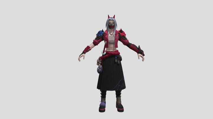Haruka Of The Masks - Fortnite Skin – Gratis 3D-model STL