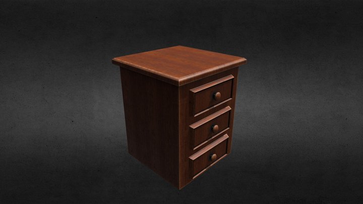 Dirty Bedside Table 3D Model