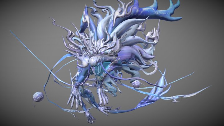 Ice Dragon 3D Model