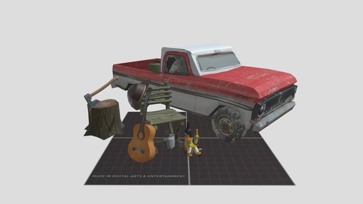 DAE 5 Finished props - Forest loner 3D Model