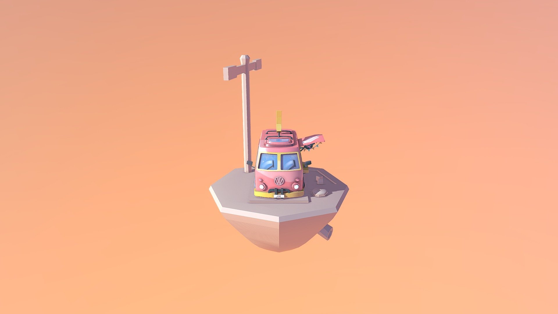VAN 3D Model Lowpoly