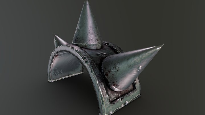 Spiked Shoulder Protection Low Poly 2K Textures 3D Model