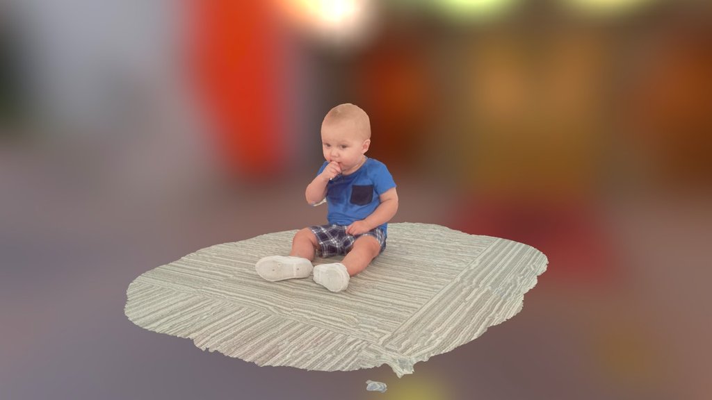 mini-U 3D scan of sitting baby