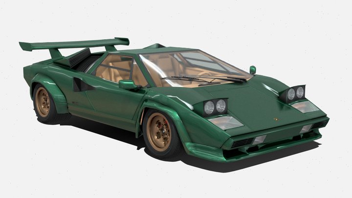 Lamborghini Countach 5000QV 3D Model