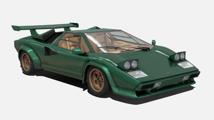 Lamborghini Countach 5000QV 3D Model