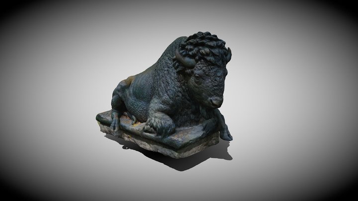 BISON bronze sculpture 3D Model