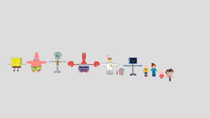 The Nicktoons Sims Construction Project rigs 3D Model