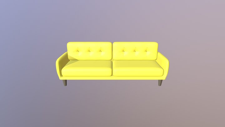 Yellow Sofa 3D Model