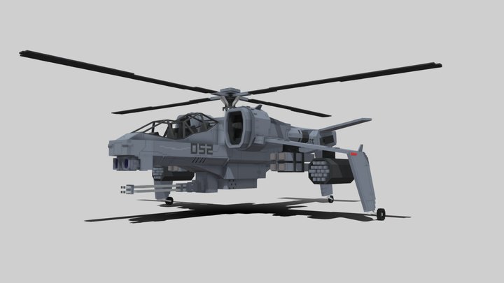 052 Hellhound JDSF Helicoper - Patlabor Movie 2 3D Model