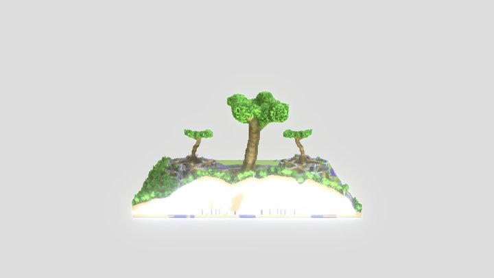 Overgrown Ruins - Minecraft Project 3D Model