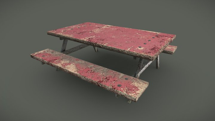 Zombie Bench 3D Model