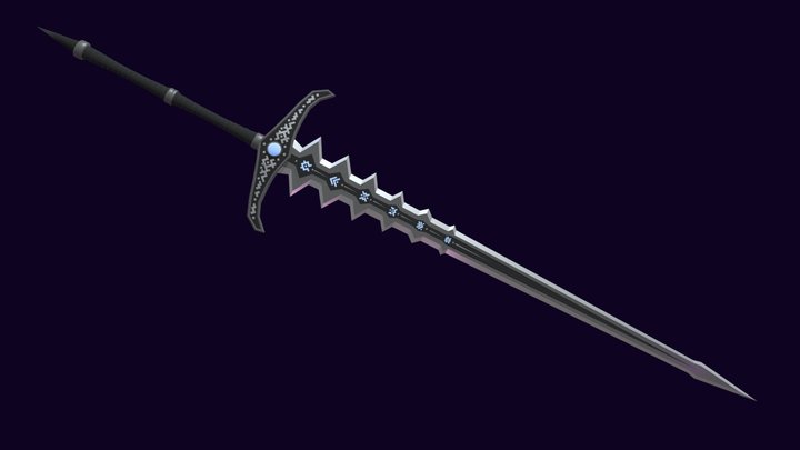 Runic sword blocking 3D Model