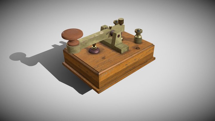 Morse Key, by Marconi Company, English, c. 1900 3D Model