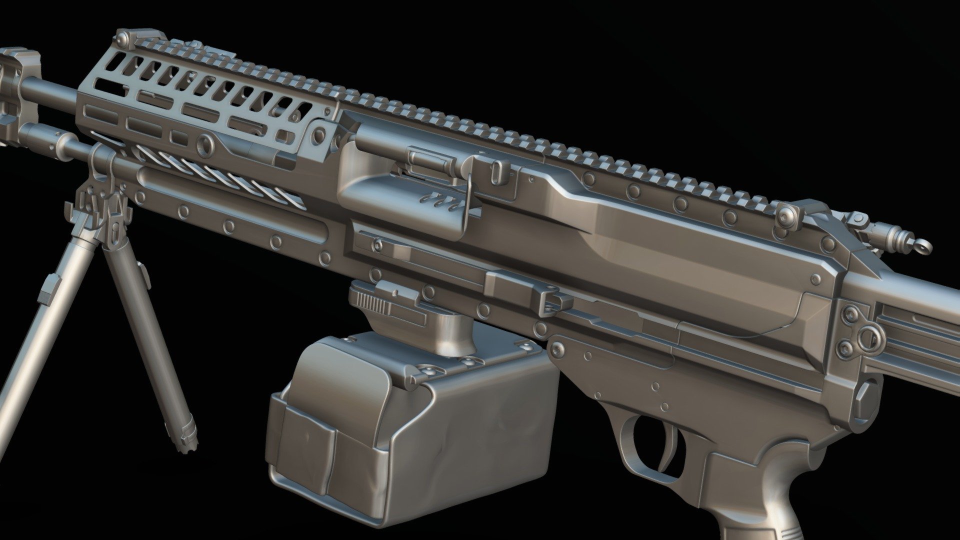 Sig Sauer M250 High Poly Light Machine Gun - 3D model by SeveN (@SeveN ...