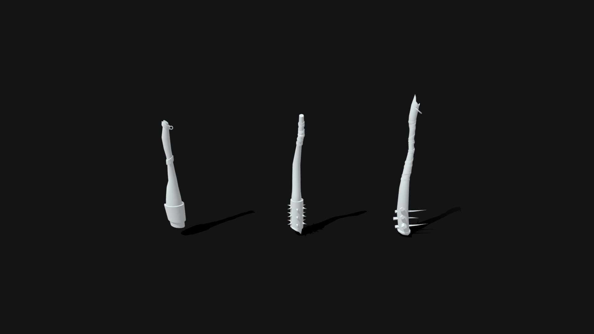 Low poly maces