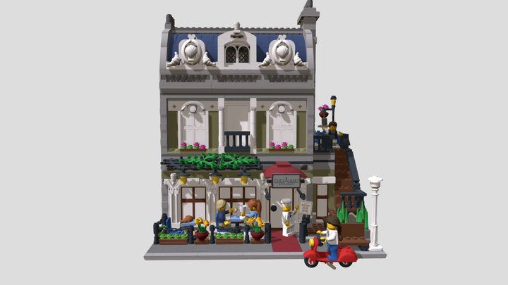 Parisian Restaurant Lego Set (no logo) 3D Model