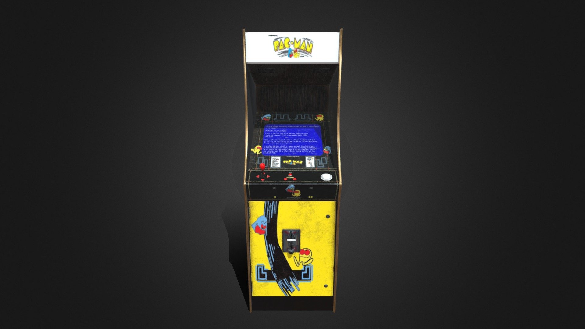 Old Pacman Arcade - 3D model by Julian-A. Hoff (@julianhoff) [4d65530 ...