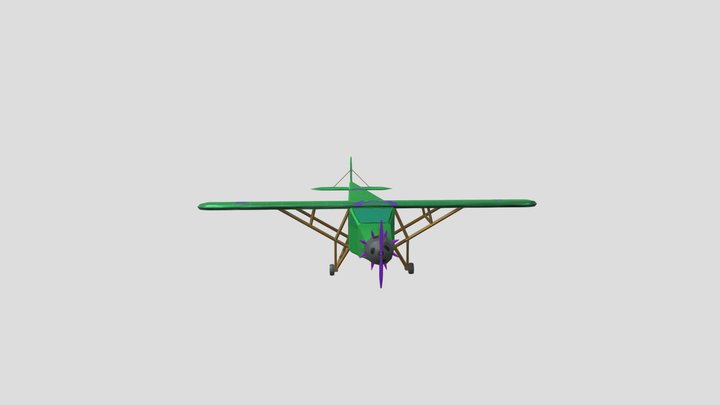 1IGP16E_ Pereira_ Daniel_ Game Art Plane 3D Model