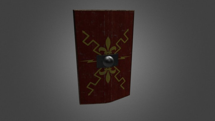 Stylised Roman Scutum (Roman Shield) 3D Model