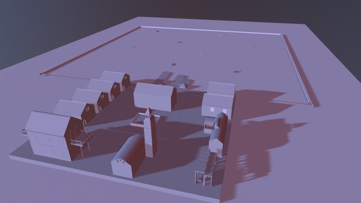 Mediaval Velia Village 3D Model