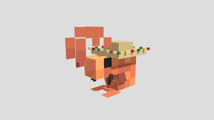 Minecraft Mexican Shrimp 3D Model