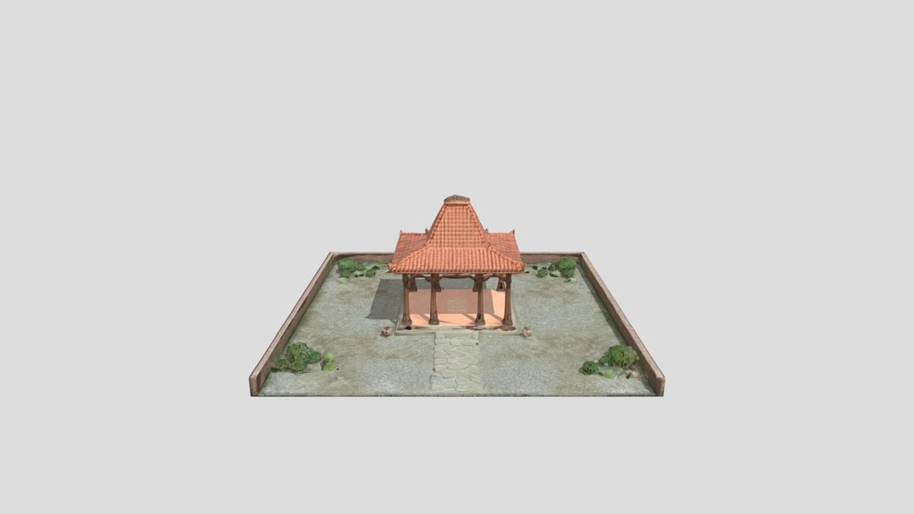 Pavilion in a Walled Courtyard
