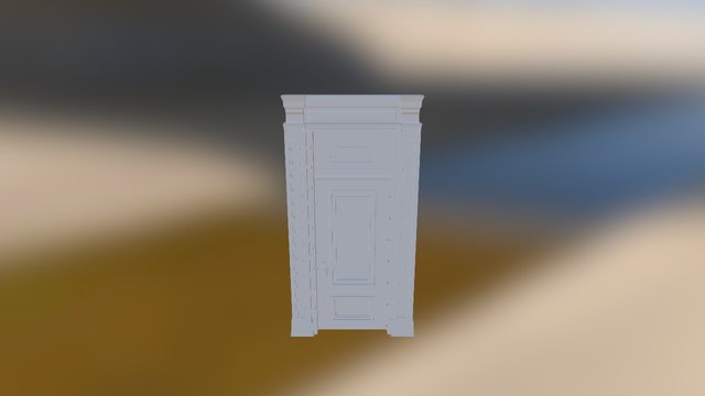 Wooden Door Mesh 3D Model