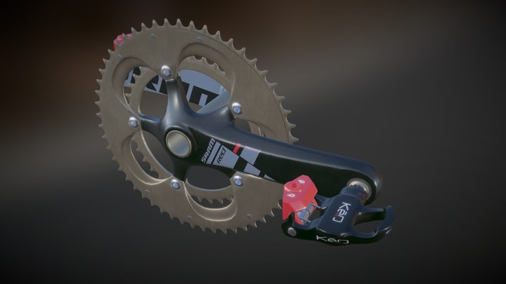 SRAM Red crankset 3D Model