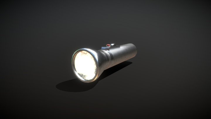 Vintage Flashlight 3D Model