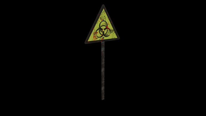 Road Sign-Biohazard 3D Model