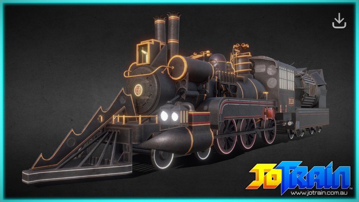 Back to the Future Train - Steam Locomotive 3D Model