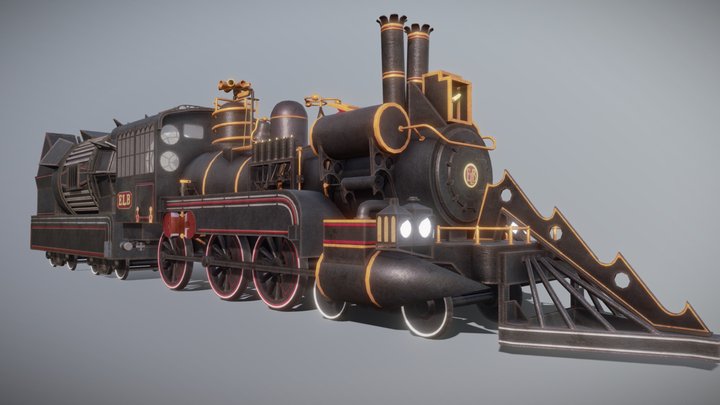 Back to the Future Train - Steam Locomotive 3D Model