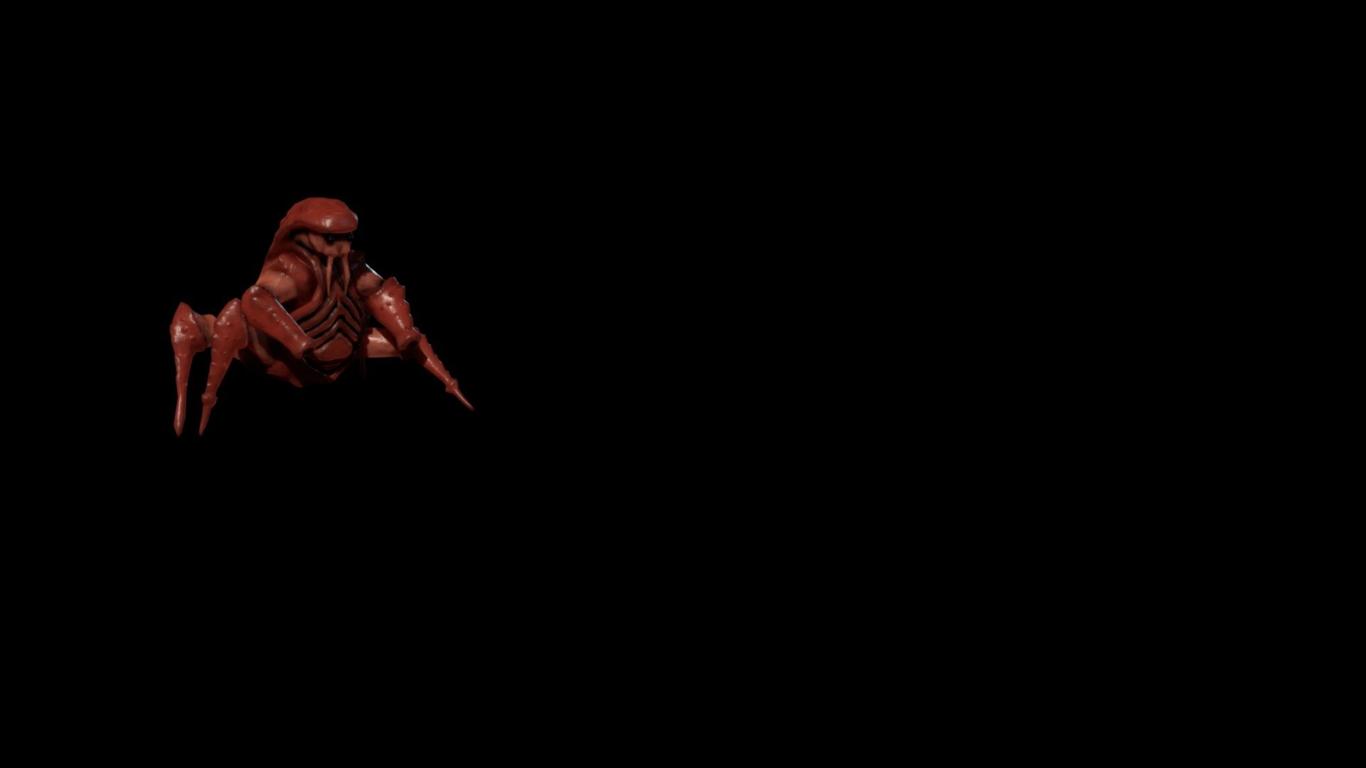 creature "Shrimply red" for the game SHRED
