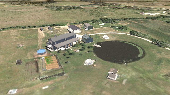 Tie City - Regenerative Village 3D Model