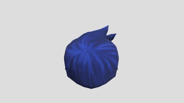 True Blue Hair - Roblox 3D Model