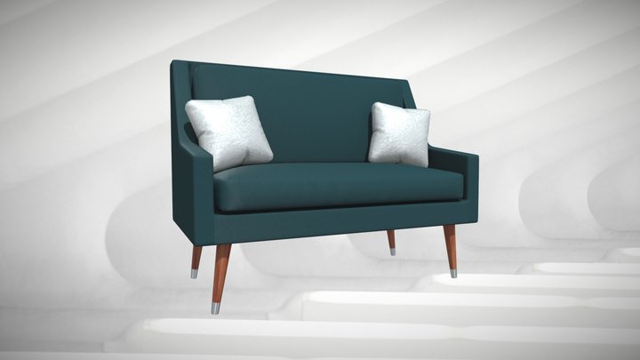 Modern Settee Sofa Chair 3D Model
