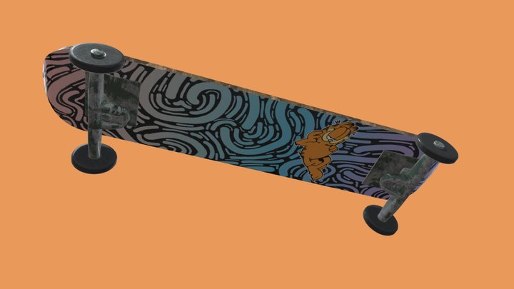 Garfield Skateboard 3D Model