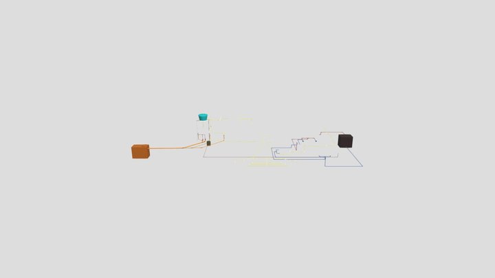 Projeto Hidrossanitário e Elétrico 3D Model