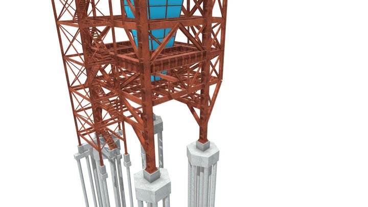 Estrutura para Silo - Carvão (Industrial) 3D Model