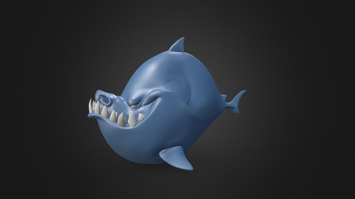 Cartoon Shark sculpt 3D Model