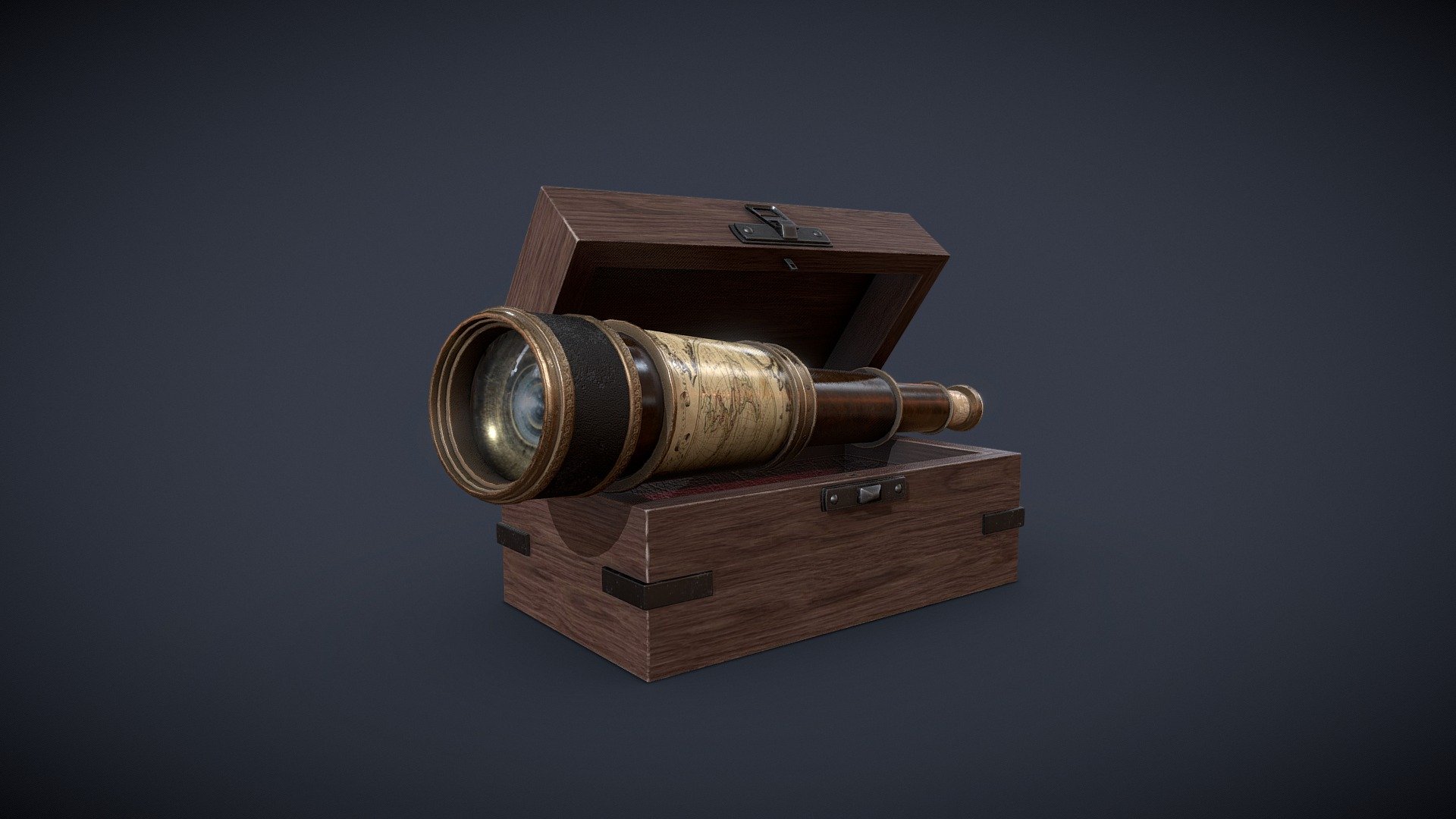 Victorian_Telescope_Travel - Buy Royalty Free 3D model by Elkandar ...