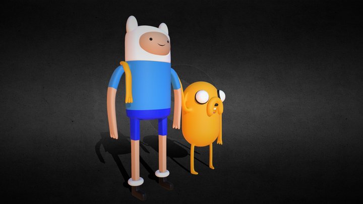 Finn and Jake 3D Model